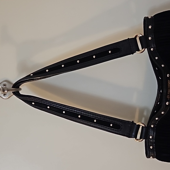 B MAKOWSKY Black Suede Fringe Western Studded Leather Shoulder Bag - Picture 4 of 14